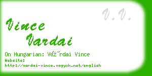 vince vardai business card